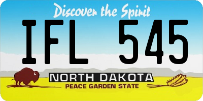 ND license plate IFL545