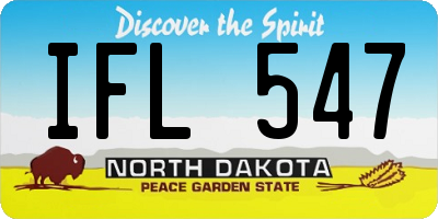 ND license plate IFL547