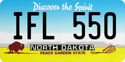 ND license plate IFL550