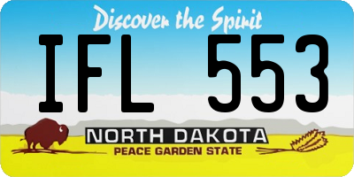 ND license plate IFL553