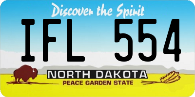 ND license plate IFL554