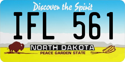 ND license plate IFL561