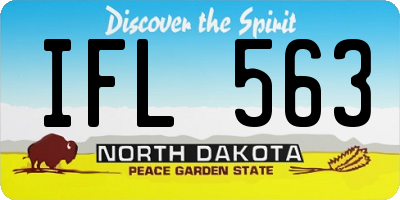 ND license plate IFL563