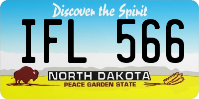 ND license plate IFL566