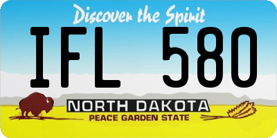 ND license plate IFL580