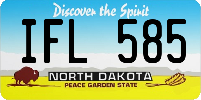 ND license plate IFL585