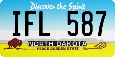 ND license plate IFL587