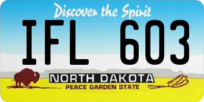 ND license plate IFL603