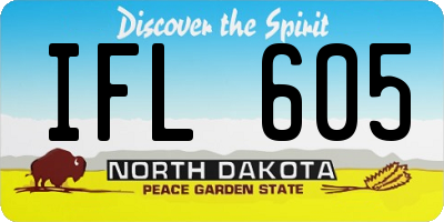 ND license plate IFL605