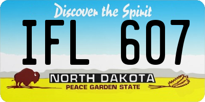 ND license plate IFL607
