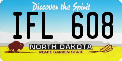 ND license plate IFL608
