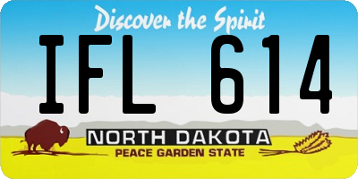 ND license plate IFL614