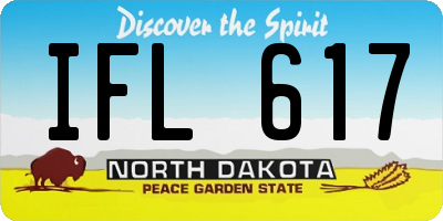 ND license plate IFL617