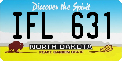 ND license plate IFL631
