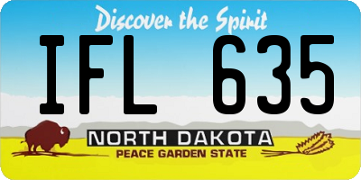 ND license plate IFL635