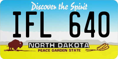 ND license plate IFL640
