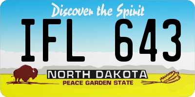 ND license plate IFL643