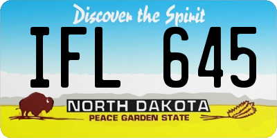 ND license plate IFL645