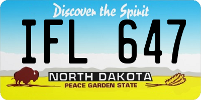 ND license plate IFL647