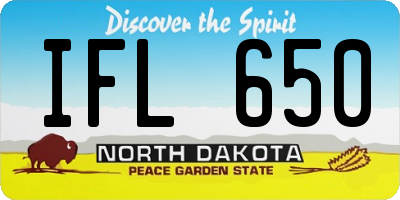 ND license plate IFL650