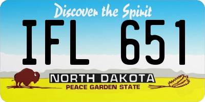 ND license plate IFL651