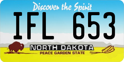 ND license plate IFL653