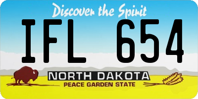 ND license plate IFL654