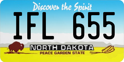 ND license plate IFL655