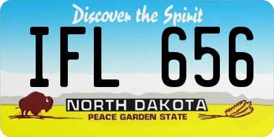 ND license plate IFL656