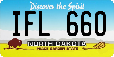 ND license plate IFL660