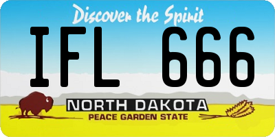 ND license plate IFL666