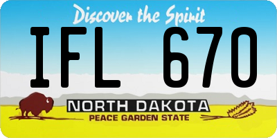 ND license plate IFL670