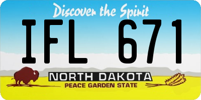 ND license plate IFL671