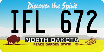 ND license plate IFL672