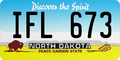 ND license plate IFL673