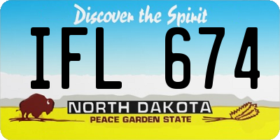 ND license plate IFL674