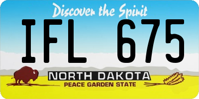 ND license plate IFL675