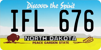 ND license plate IFL676