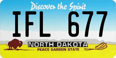 ND license plate IFL677