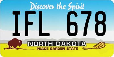 ND license plate IFL678