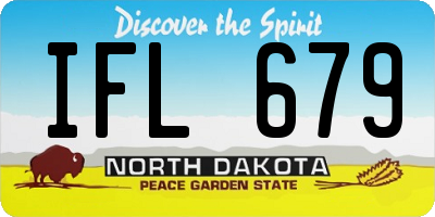 ND license plate IFL679