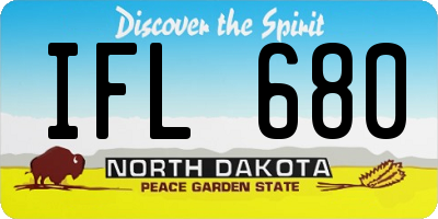 ND license plate IFL680