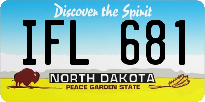 ND license plate IFL681