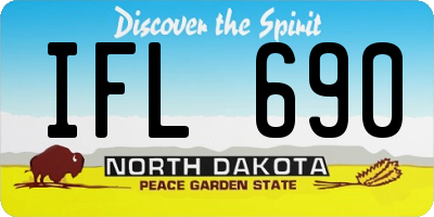 ND license plate IFL690