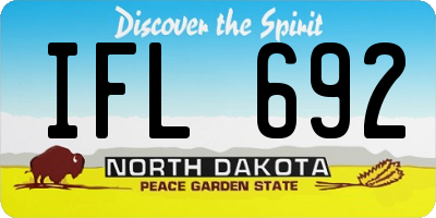 ND license plate IFL692