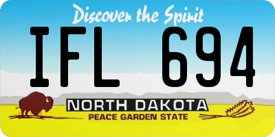 ND license plate IFL694