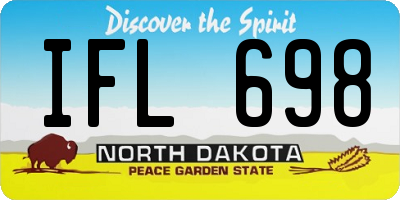 ND license plate IFL698
