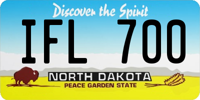 ND license plate IFL700