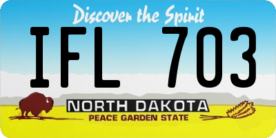 ND license plate IFL703