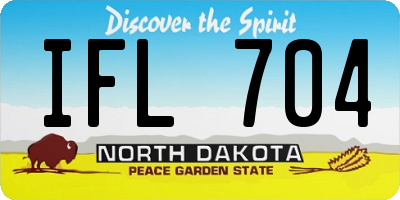 ND license plate IFL704
